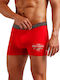 Men's Boxer Red with Patterns
