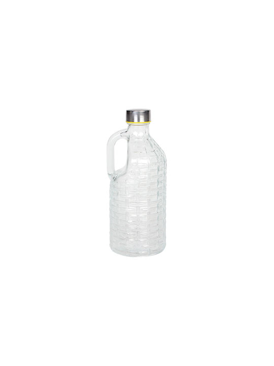 Keskor Μπουκάλι Νερού Γυάλινο με Βιδωτό Καπάκι Διάφανο 1100ml