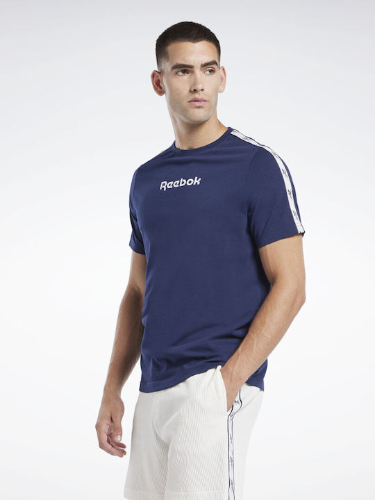 Reebok Identity Herren Sport T-Shirt Kurzarm Marineblau