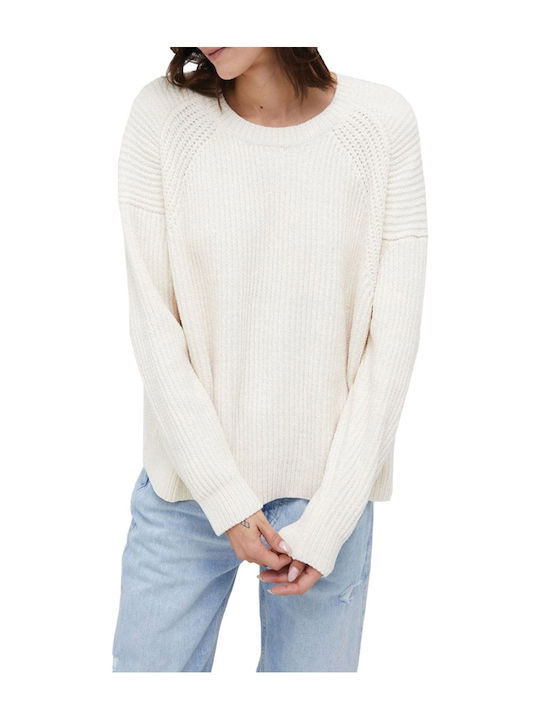 Pepe Jeans Damen Langarm Pullover Weiß