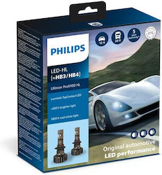 Philips Ultinon Pro9100 Car HB3-9005 / HB4-9006 Light Bulb LED 5800K Cold White 13.2V 20W 2pcs