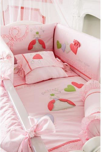 IRA Cinderellas Tales Baby Quilt aus Polyester Rosa 95x146cm