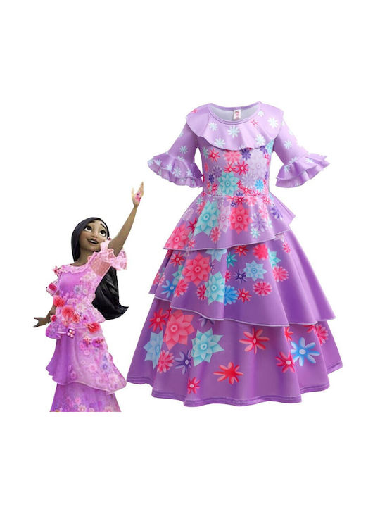 Purple Princess Flowers Kids Costume