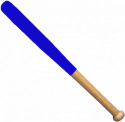 Home Heart Wooden Baseball Bat 50cm Blue