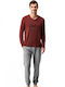 Nautica Men's Winter Pajamas Set Gray