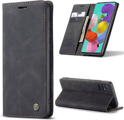 Caseme Synthetic Leather Wallet Black (Galaxy A51)