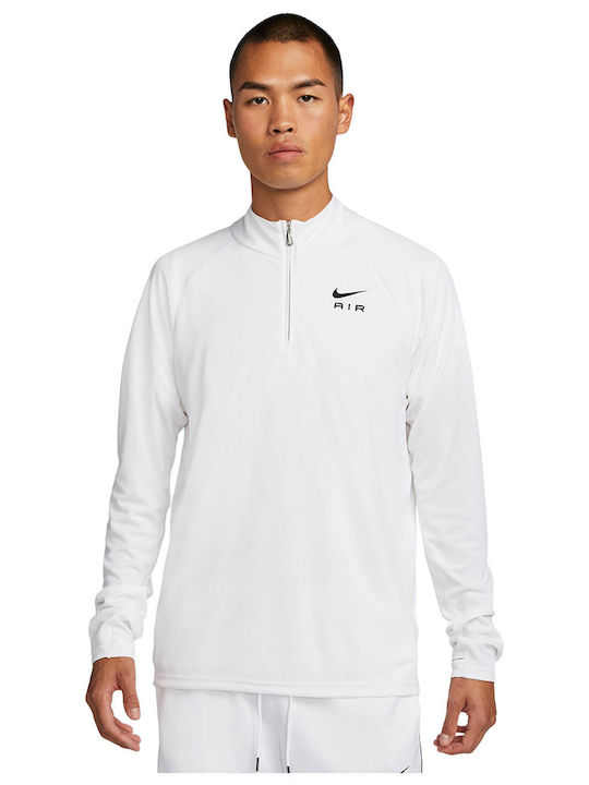 Nike Sportswear Air Ανδρική Μπλούζα με Φερμουάρ Μακρυμάνικη Λευκή