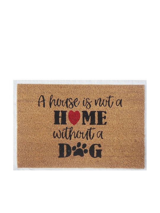 Etoile Entrance Mat made of Coir with Anti-slip Backing Beige 43x73cm