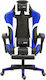 Herzberg HG-8083 Gaming Stuhl mit Fußstütze Blau