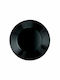 Luminarc Harena Plate Shallow Glass Black with Diameter 25cm