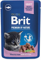 Brit Premium By Nature Wet Food for Sterilised Kittens In Pouch with Fish 1pc 100gr