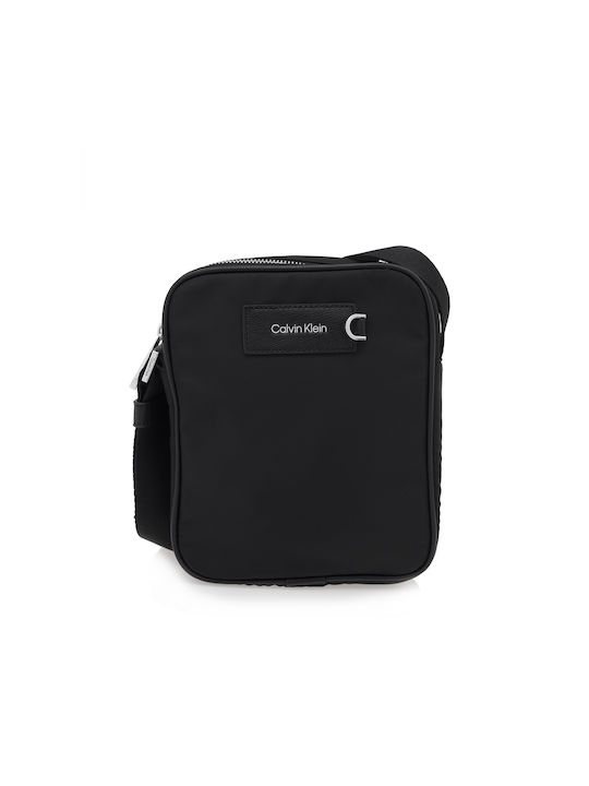 Calvin Klein Shoulder / Crossbody Bag with Zipper, Internal Compartments & Adjustable Strap Black 17x5x21cm