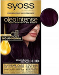 Syoss Oleo Intense Set Vopsea de Păr fără amoniac 3-33 Prună bogată 50ml