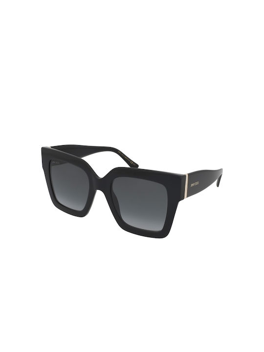 Jimmy Choo Sonnenbrillen mit Schwarz Rahmen und Schwarz Verlaufsfarbe Linse Edna/S 807/9O