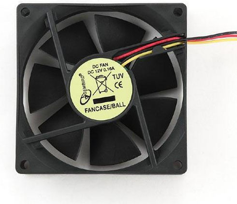 Gembird Ventilator Pentru Carcasă FANCASE/BALL 80mm (3000rpm / 31.43cfm) Fără Iluminare LED și Conexiune 3-Pin