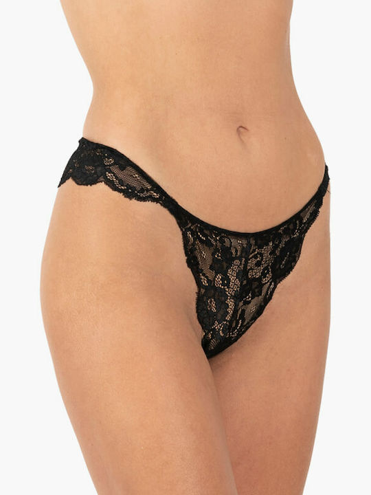 A.A UNDERWEAR Women's Brazil with Lace Black