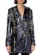 Kendall + Kylie Women's Double Breasted Blazer Silver
