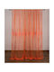 Silk Fashion Κουρτίνα με Τρέσα MK15 Πορτοκαλί 280x300εκ.