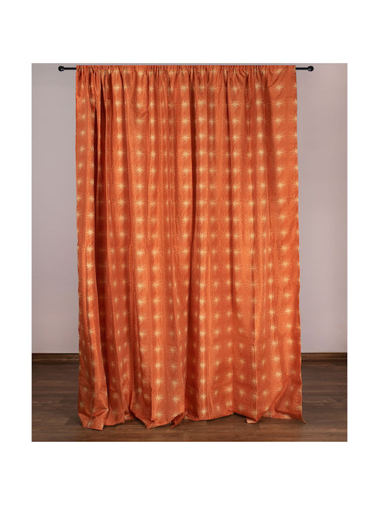 Silk Fashion Κουρτίνα με Τρέσα NX6101 Πορτοκαλί 280x300εκ.