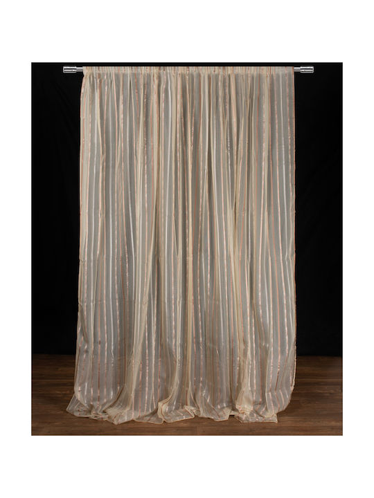 Silk Fashion Curtain with Pencil Pleat NX6104 Ivory 280x300cm