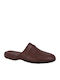 Men's Leather Slippers Burgundy