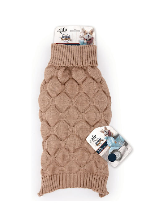 All For Paws Beiges Strickpullover für Hunde Größe S