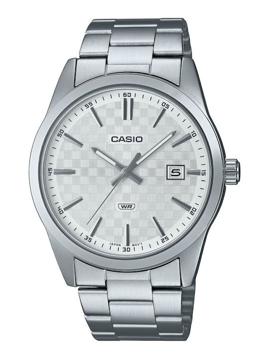 Casio Herrenuhr 41.5mm Batterie mit Silber Metallarmband