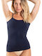 Women's T-Shirt with Spaghetti Strap Blueblack