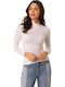 Women's Long Sleeve Turtleneck T-Shirt White