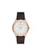 Emporio Armani Watch Battery with Brown Leather Strap