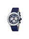 Just Cavalli Watch Battery with Blue Leather Strap