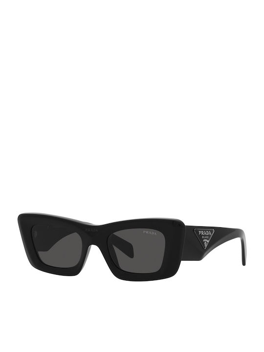 Prada Ochelari De Soare Pentru Femei Cu Ramă Neagră Din Plastic Și Lentile Gri PR13Z2 1AB5S0