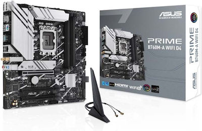 Asus Prime B760M-A WIFI D4 Placă de bază Micro ATX cu Intel 1700 Socket