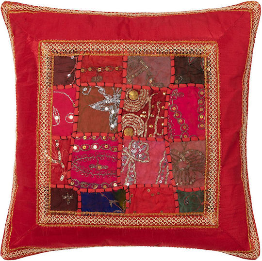 Silk Fashion Față De Pernă Antic Roșie 65x65cm Silk Fashion Față De Pernă Antic Roșie 65x65cm