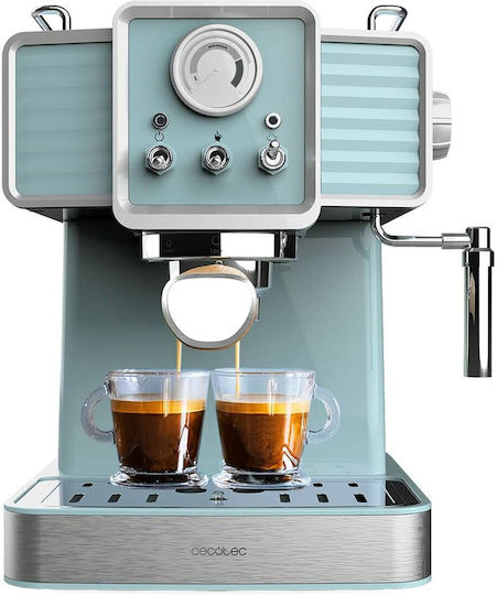 Power Espresso 20 Tradizionale Espresso Coffee Machine 1350W Pressure 20bar Light Blue 01628