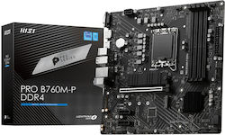 MSI Pro B760M-P DDR4 Motherboard Micro ATX με Intel 1700 Socket