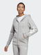 Adidas Essentials Linear Women's Hooded Cardigan Medium Grey Heather