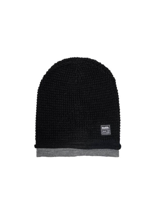 BodyTalk Beanie Unisex Σκούφος Πλεκτός σε Μαύρο χρώμα