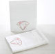 Bellissimo Set Christening Oilcloths Diamond White-Pink 3 Pieces