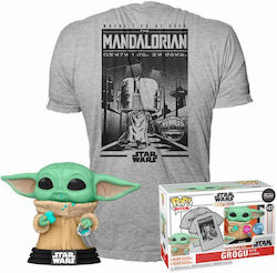 Funko Pop! / Pop! Tees Filme: Star Wars - Grogu cu Cookie (S) Pufos Ediție Specială