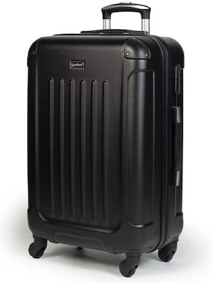 Cardinal 2013 Medium Travel Suitcase Hard Black with 4 Wheels Height 60cm 2013/60