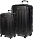 Cardinal 2013 Travel Suitcases Hard Black with 4 Wheels Set 2pcs 201350