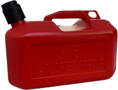 Double Position Fuel Can Plastic with Extension Tube 5L Red