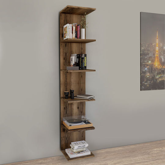 Βιβλιοθήκη Ogden Καφέ 34.5x30x180εκ. Βιβλιοθήκη Ogden Καφέ 34.5x30x180εκ.