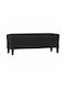 Stool Bench Stool Bed Upholstered with Leatherette Black 100x35x41cm