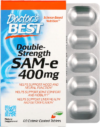 Doctor's Best Sam-E Double Strength 400мг Добавка за Стрес 60 табове