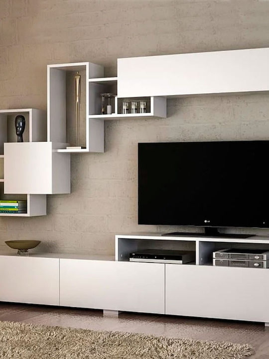 Stamatia Living Room TV Unit White L210xW36.8xH46.8cm