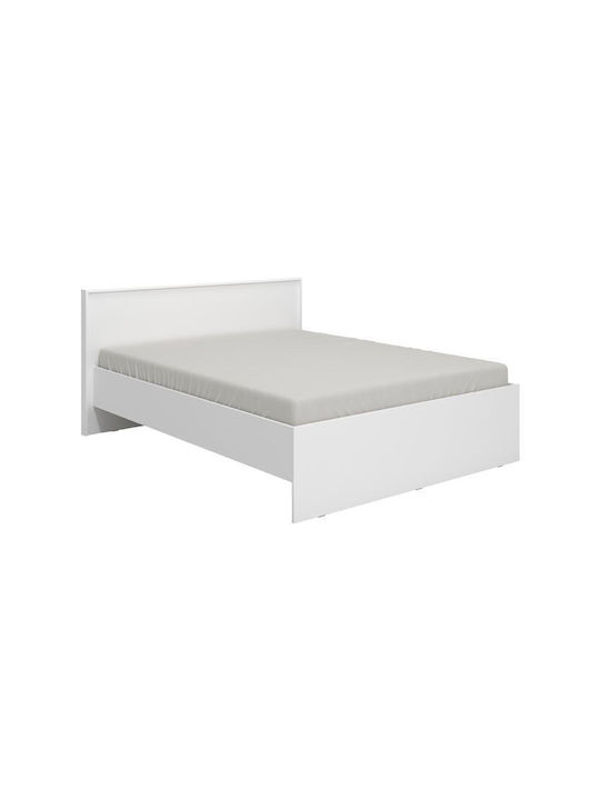 Varadero Κρεβάτι Υπέρδιπλο Ξύλινο Λευκό για Στρώμα 160x200cm