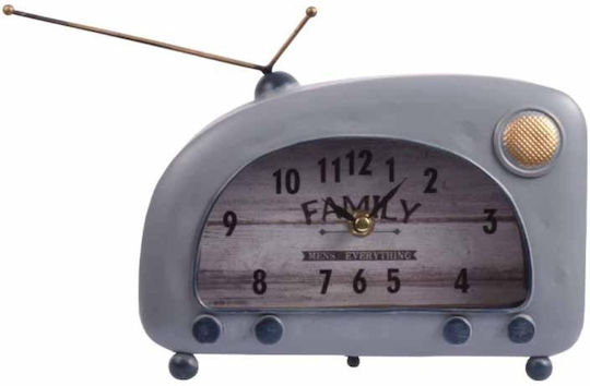 Fylliana Vintage Radio Analog Metallisch Hellblau