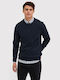 HARVEST Men's Sweater 80%wool Blue